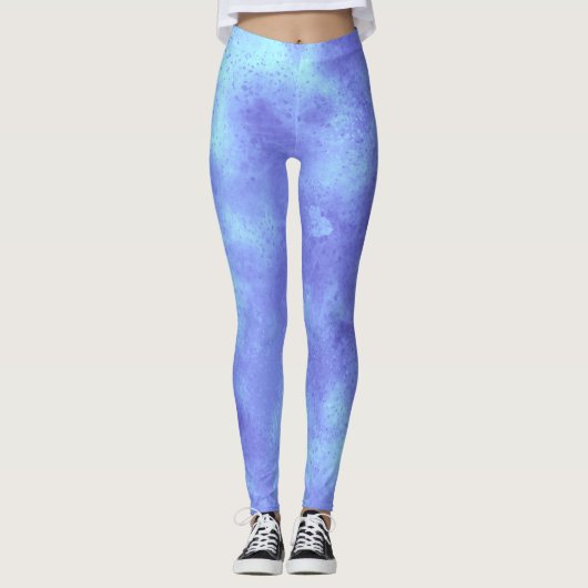 Stijlvol Storm wolk effect Blauw Leggings (Voorkant)