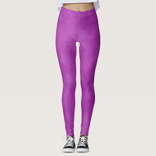Stijlvol Storm wolk effect Paars Leggings (Voorkant)