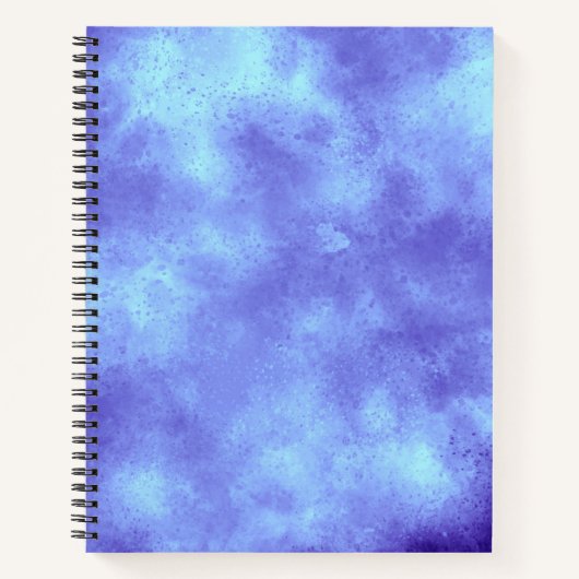 Stijlvol Storm wolk effect patroon Blauw Notitieboek (Voorkant)