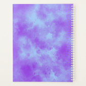Stijlvol storm wolk effect patroon blauw / paars planner (Achterkant)