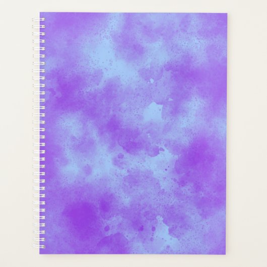 Stijlvol storm wolk effect patroon blauw / paars planner (Voorkant)
