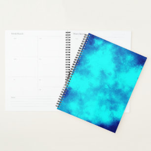 Stijlvol Storm wolk effect patroon Blauw Planner