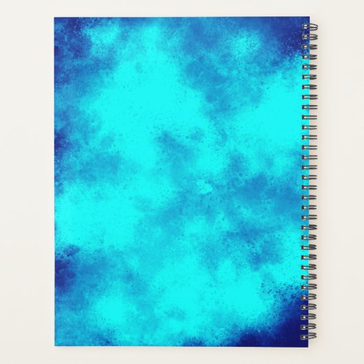 Stijlvol Storm wolk effect patroon Blauw Planner (Achterkant)