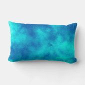 Stijlvol Storm wolk effect patroon blauw turquoise Kussen (Achterkant)