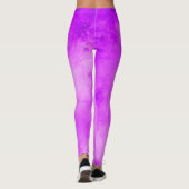 Stijlvol Storm wolkeneffect Pinky Paarse Leggings (Achterkant)