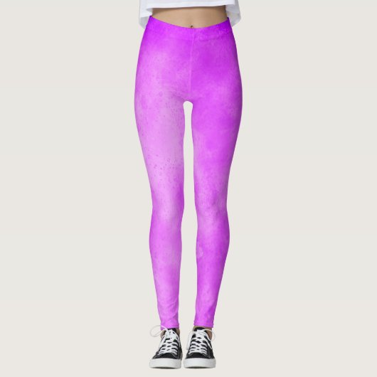 Stijlvol Storm wolkeneffect Pinky Paarse Leggings (Voorkant)