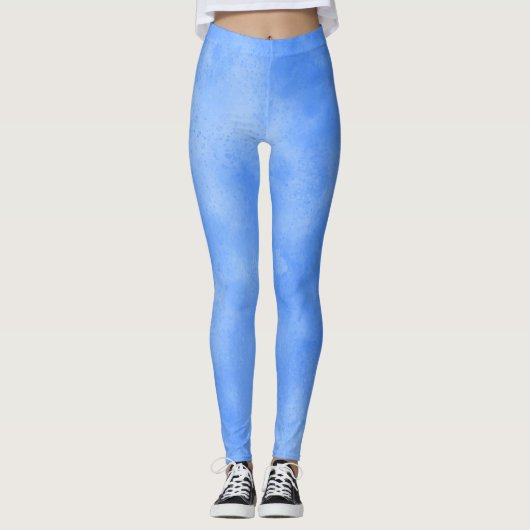 Stijlvol Stormen wolkeneffect Blue Frosty Leggings (Voorkant)