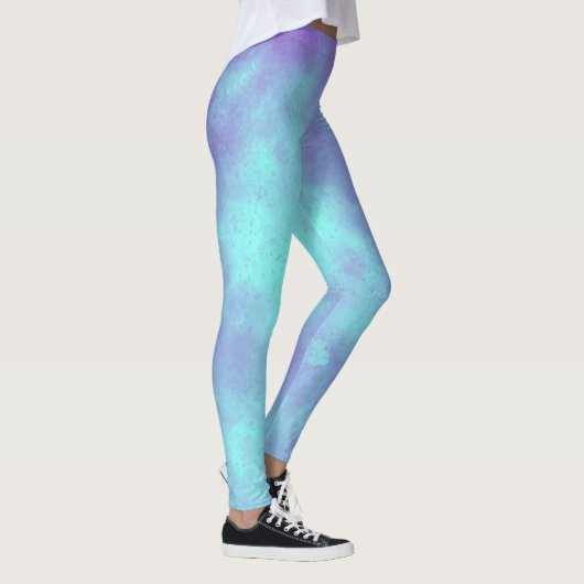 Stijlvol Stormen wolkeneffect paarse blauw Leggings (Rechts)