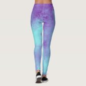 Stijlvol Stormen wolkeneffect paarse blauw Leggings (Achterkant)