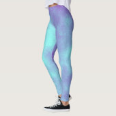 Stijlvol Stormen wolkeneffect paarse blauw Leggings (Links)