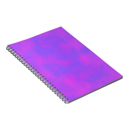 Stijlvol Stormen wolkeneffect patroon blauw roze Notitieboek (Rechterzijde)