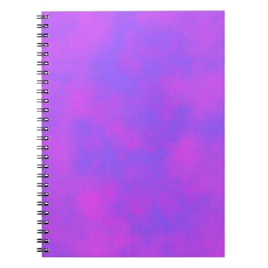Stijlvol Stormen wolkeneffect patroon blauw roze Notitieboek (Voorkant)