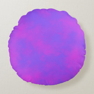 Stijlvol Stormen wolkeneffect patroon roze blauw Rond Kussen