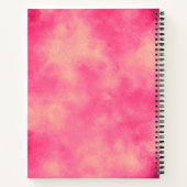 Stijlvol Stormen wolkeneffect patroon roze geel Notitieboek (Achterkant)