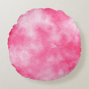 Stijlvol Stormen wolkeneffect patroon roze wit Rond Kussen