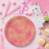 Stijlvol Stormen wolkeneffect Peach Papieren Bordje (Feest)