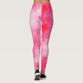 Stijlvol Stormen wolkeneffect Roze Leggings (Achterkant)