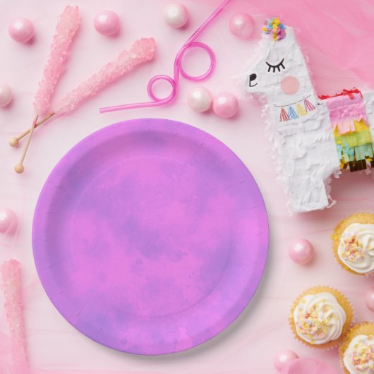 Stijlvol Stormen wolkeneffect Roze Papieren Bordje (Feest)