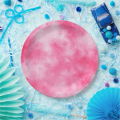 Stijlvol Stormen wolkeneffect Roze Papieren Bordje (Feest)