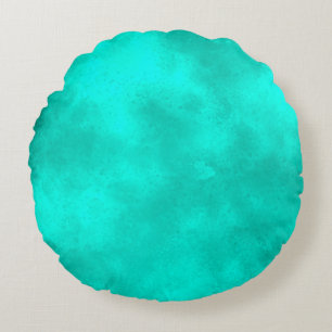 Stijlvol Stormen wolkeneffectpatroon Emerald Green Rond Kussen
