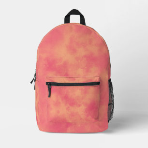 Stijlvol Stormen wolkeneffectpatroon Peach Bedrukte Rugzak