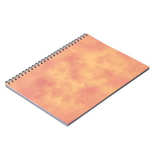 Stijlvol stormwolk effect patroon Oranje Notitieboek (Linkerzijde)