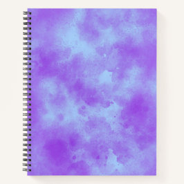 Stijlvol stormwolk effect patroon Paars & Blauw  Notitieboek