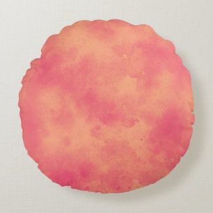 Stijlvol stormwolk effect patroon perzik oranje rond kussen