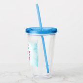 Stijlvol strand voor muizen acryl drinkbeker (Links)