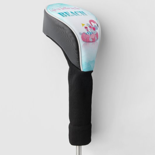 Stijlvol strand voor muizen golfheadcover (Schuin)