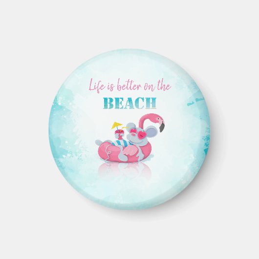 Stijlvol strand voor muizen magneet (Voorkant)