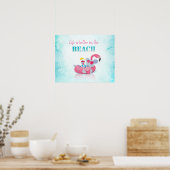 Stijlvol strand voor muizen poster (Keuken)