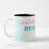 Stijlvol strand voor muizen tweekleurige koffiemok (Links)