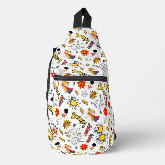 Stijlvol stripboek afgedrukt sling bag