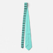 Stijlvol Stripe Patroon zwart/Turquoise Stropdas (Achterkant)