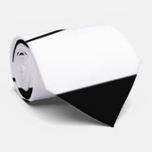 Stijlvol Stropdas met zwarte en witte strepen (Opgerold)