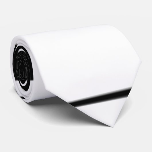 Stijlvol Stropdas met zwarte en witte strepen (Opgerold)