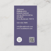 Stijlvol Sunset Logo QR Code Kerk PASTOR Visitekaartje (Achterkant)