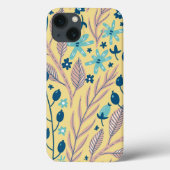 Stijlvol Surreal-olievlek blauw op beige Trendy Case-Mate iPhone Case (Achterkant)