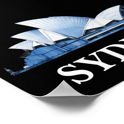 Stijlvol Sydney Australia Travel Briefkaart Poster (Hoek)