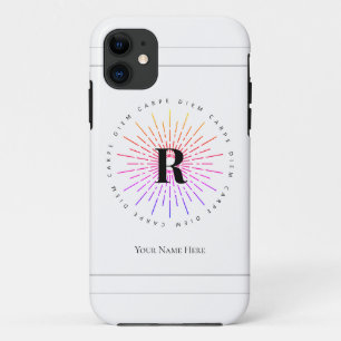 Stijlvol symbool Diem Sun Monogram White Case-Mate iPhone Case