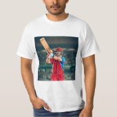 Stijlvol T-shirt voor cricketspeler (Voorkant)
