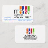 Stijlvol Tabblad Handyman Tools Visitekaartje (Voorkant / Achterkant)