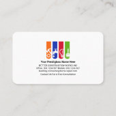 Stijlvol Tabblad Handyman Tools Visitekaartje (Achterkant)