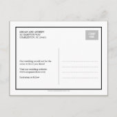 Stijlvol tabblad Save the date Briefkaart (Achterkant)