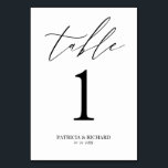 Stijlvol tafelnummer voor het huwelijk<br><div class="desc">Een eenvoudige,  chic kaartje met het tafelnummer in kalligrafie. 
____________________________________________________________ 
Opmerking: u moet het tafelnummer op elke kaart één voor één wijzigen. Nadat u één nummer hebt gemaakt,  voegt u het toe aan de kaart en gaat u terug om het proces te herhalen voor elk gewenst nummer.
______________________________________________</div>