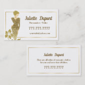 Stijlvol Tailor Dressmaker Gold Visitekaartje (Voorkant / Achterkant)