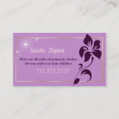 Stijlvol Tailor Dressmaker roze Visitekaartje (Achterkant)