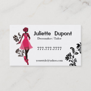 Stijlvol Tailor Dressmaker White Visitekaartje