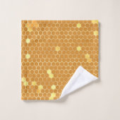 Stijlvol Tan Gold Honeycomb Bad Handdoek (Wasdoekje)